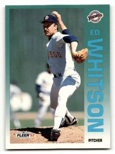 1992 Fleer #624 Ed Whitson San Diego Padres Baseball Card in original gloss condition