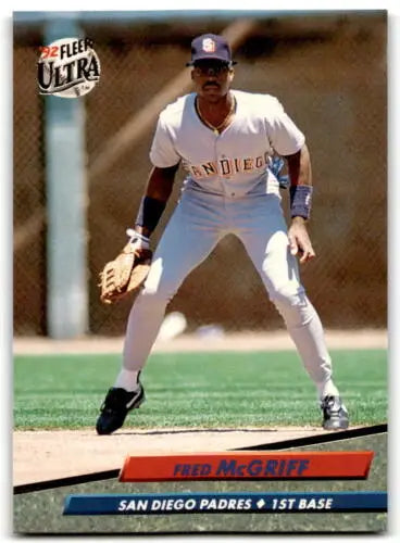 1992 Fleer Ultra #282 Fred McGriff baseball card with original gloss, Padres