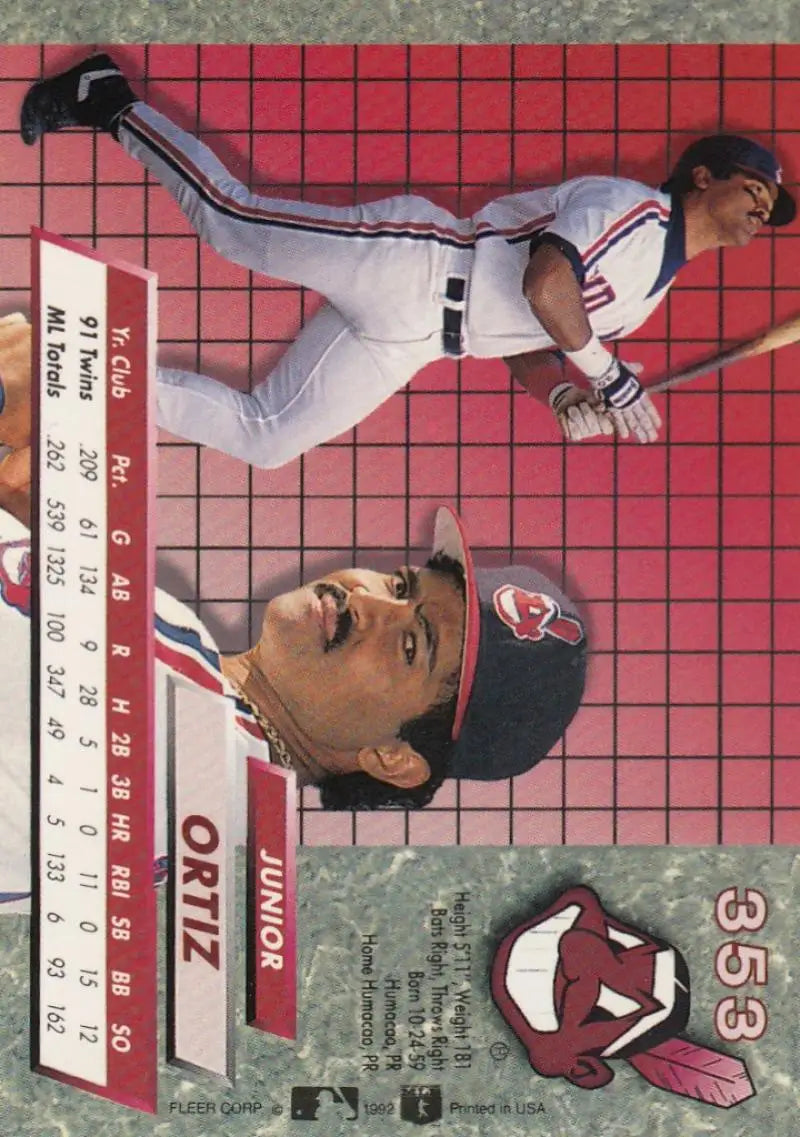 Arizona Diamondbacks player baseball card showcasing Junior Ortiz in action pose