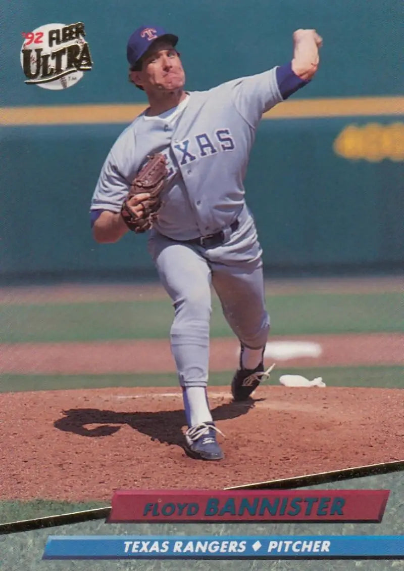 Baseball pitcher Floyd Bannister in Texas Rangers uniform on 1992 Fleer Ultra card