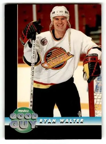 1992 Pinnacle #255 Ryan Walter Canucks Hockey Card with original gloss EX/NM condition