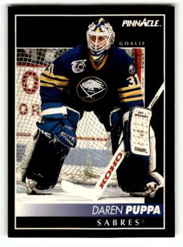 1992 Pinnacle #327 Daren Puppa Sabres Hockey Card in original gloss condition