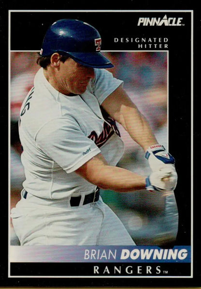 Baseball card of Brian Downing in a white uniform for Texas Rangers Baseball