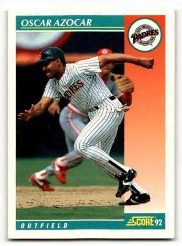 Oscar Azocar baseball card 1992 Score #692 with original gloss from San Diego Padres