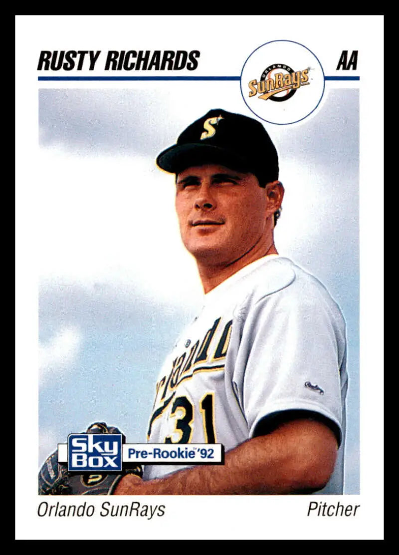 Baseball card of Rusty Richards, pitcher for Orlando Sun Rays, number 31