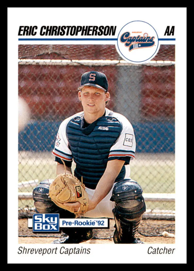 Baseball card of Eric Christopherson from Shreveport Captains minor league team