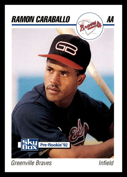 1992 Baseball Card of Ramon Caraballo, Greenville Braves Infielder, NM-MT Condition