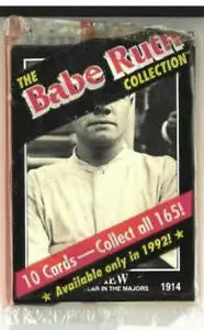 Babe Ruth baseball card pack from 1992 The Babe Ruth Collection trading cards