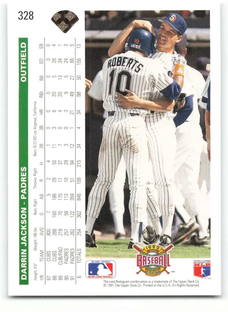 Baseball card featuring Darrin Jackson celebrating with Chicago White Sox players