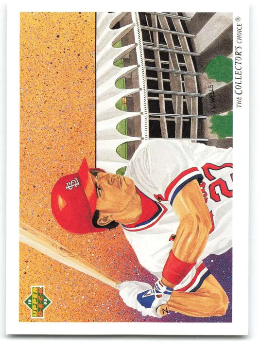 Todd Zeile sliding into base in St. Louis Cardinals white uniform baseball card image