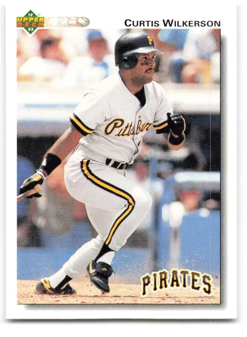 Curtis Wilkerson 1992 Upper Deck Baseball Card featuring Pittsburgh Pirates player uniform