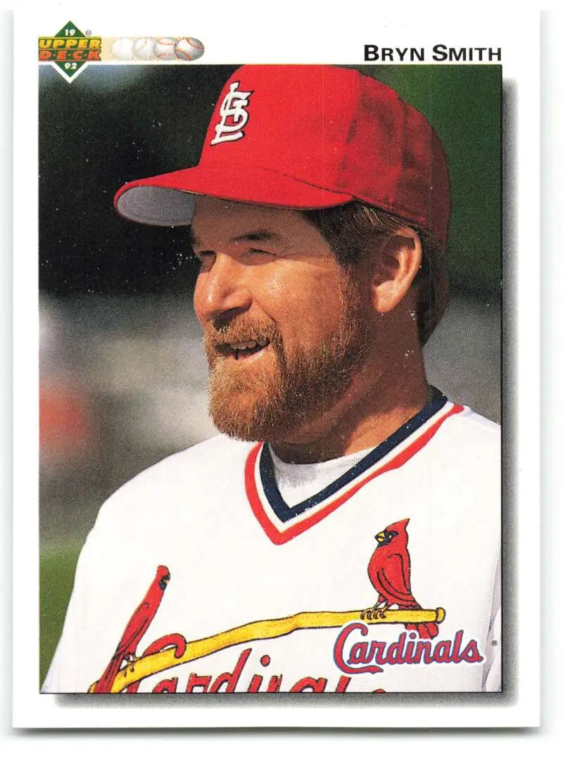 1992 Upper Deck Bryn Smith baseball card featuring a St. Louis Cardinals player