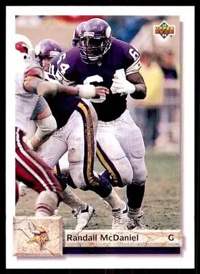 1992 Upper Deck Randall McDaniel Minnesota Vikings football card displayed center aligned