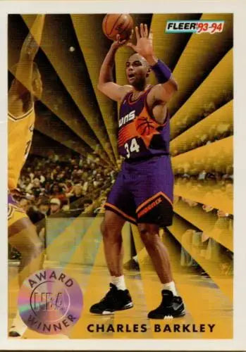 1993-94 Fleer #229 Charles Barkley card with original gloss, perfect for collectors