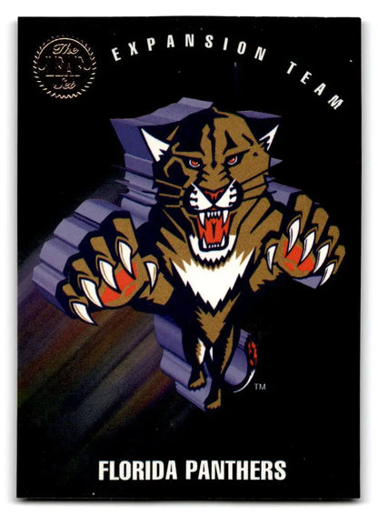 1993-94 Leaf #150 Florida Panthers trading card featuring NHL team logo and player imagery