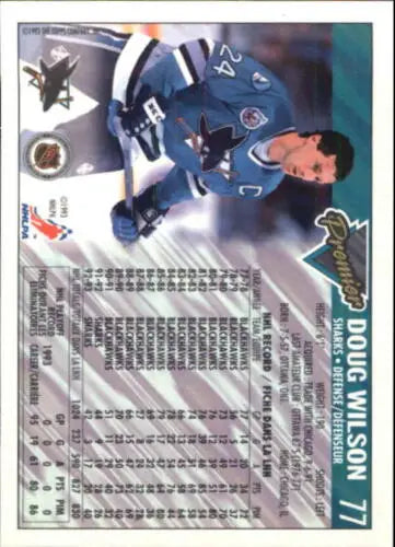 Doug Wilson hockey card from 1993-94 OPC Premier features original gloss and NM-MT condition