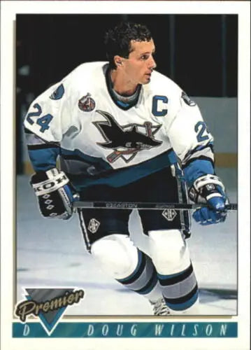 Doug Wilson hockey card from 1993-94 OPC Premier with original gloss NM-MT Sharks