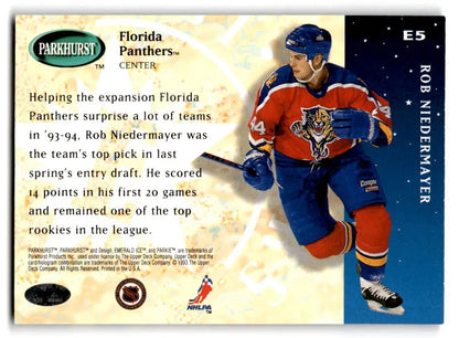 Rob Niedermayer 1993-94 Parkhurst trading card East Stars collectible item