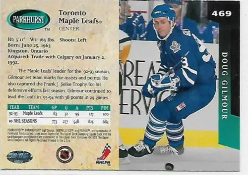 1993-94 Parkhurst Emerald Ice Doug Gilmour NM-MT Maple Leafs original gloss card