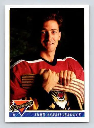 Hockey card of John Vanbiesbrouck from 1993-94 Topps Premier with original gloss