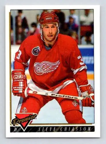 1993-94 Topps Premier #196 Steve Chiasson NM-MT Red Wings original gloss hockey card