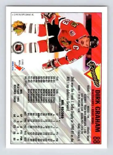 1993-94 Topps Premier #88 Dirk Graham NM-MT Blackhawks original gloss hockey card