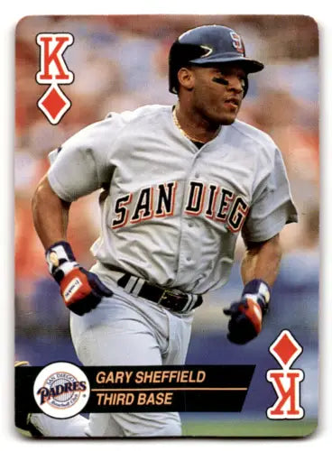 1993 Bicycle Aces Gary Sheffield baseball card with original gloss, Padres edition