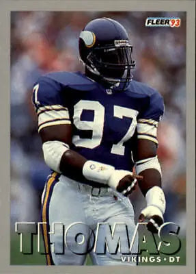 Henry Thomas in Minnesota Vikings uniform on 1993 Fleer #203 NFL football card