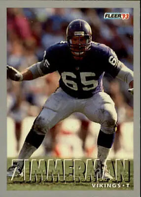 Gary Zimmerman in action for Minnesota Vikings on 1993 Fleer #351 football card