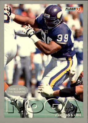 Football player in action featuring Noga Minnesota Vikings NFL Football Card NM-MT