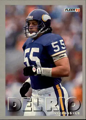 Jack Del Rio in uniform on 1993 Fleer #7 Minnesota Vikings NFL Football Card NM-MT