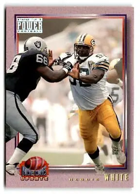 1993 Pro Set Power Update Reggie White trading card from Power Moves series