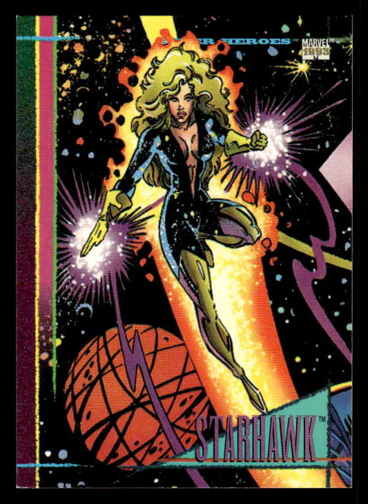 Starhawk trading card from 1993 SkyBox Marvel Universe collection #13