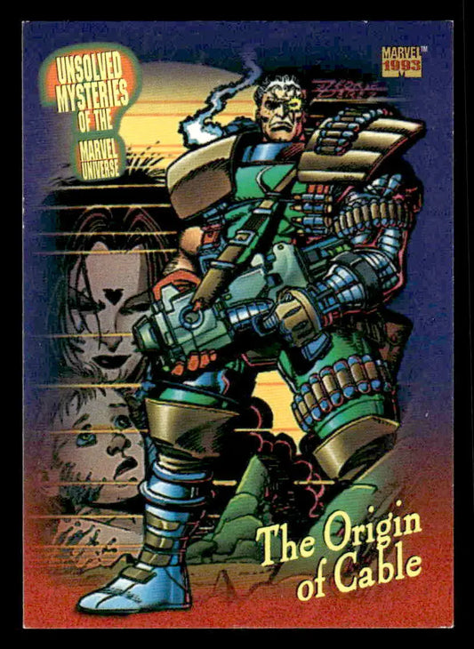 1993 SkyBox Marvel Universe #137 trading card featuring The Origin of Cable artwork