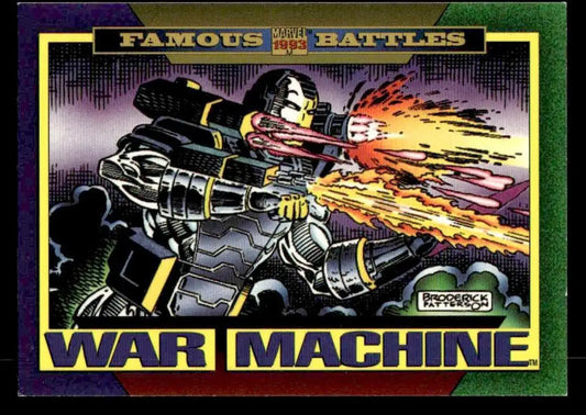 War Machine trading card from 1993 SkyBox Marvel Universe #151 featuring Iron Man