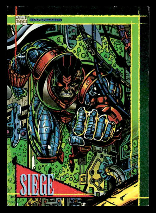 1993 SkyBox Marvel Universe #3 Siege comic card featuring iconic Marvel characters