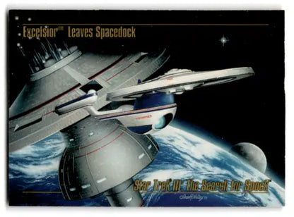 Star Trek Excelsior spacecraft from 1993 Skybox Star Trek Master Series with original gloss