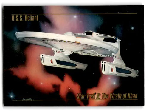 U.S.S. Reliant spacecraft from 1993 Skybox Star Trek Master Series with original gloss