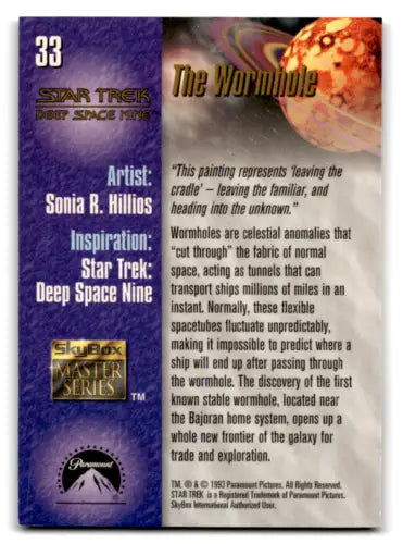 1993 Skybox Star Trek Master Series #33 trading card featuring The Wormhole in original gloss