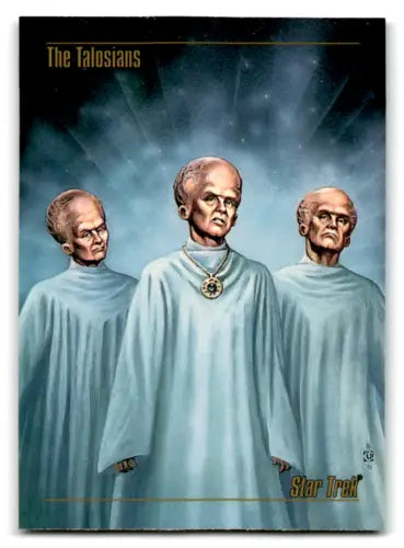 Three Talosians in robes from 1993 Skybox Star Trek Master Series with original gloss