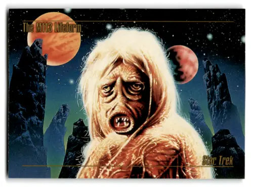 Grotesque creature with blonde hair in Skybox Star Trek Master Series #81 original gloss