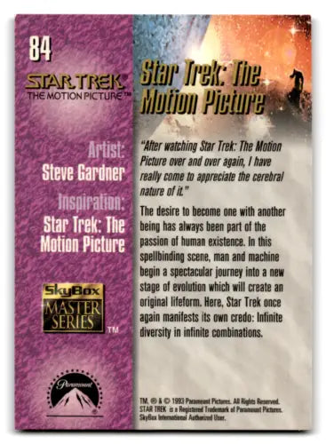 Star Trek trading card featuring Steve Gardiner’s inspiration in original gloss by SkyBox