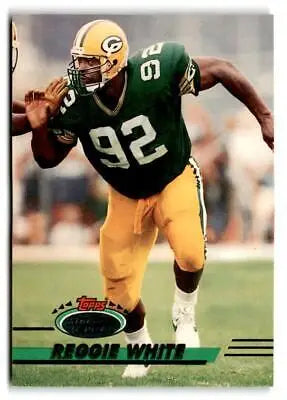 Reggie White 1993 Stadium Club #350 trading card showcasing a legendary football player