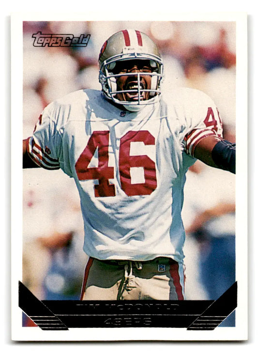 1993 Topps Football Tim McDonald #359 Gold 49ers original gloss trading card display