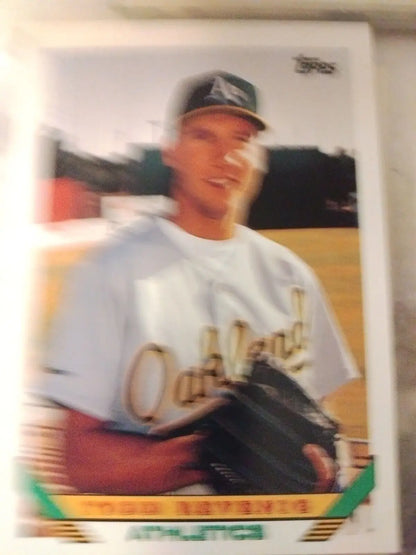 1993 Topps Inaugural Rockies #766 Todd Revenig Athletics trading card with free shipping