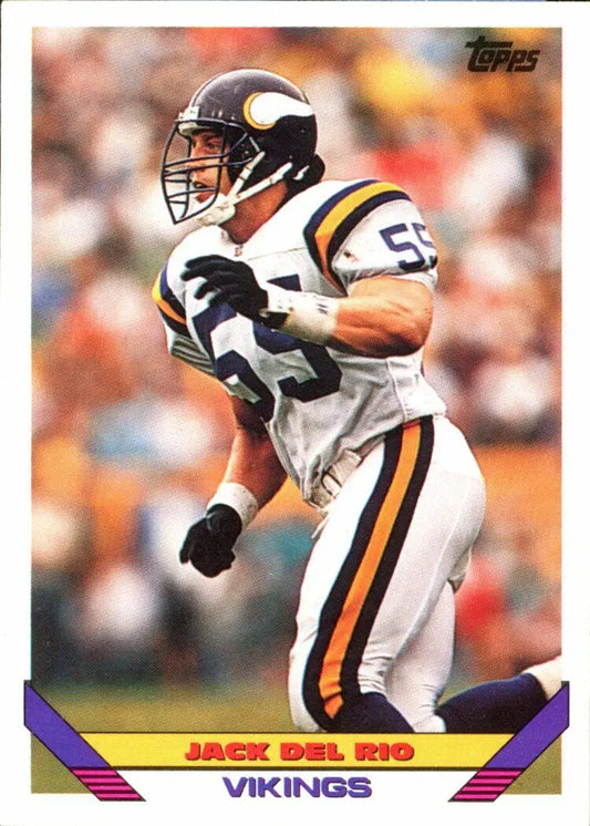 Topps Jack Del Rio Minnesota Vikings football card from 1993 NFL #603