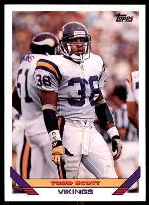 Todd Scott Minnesota Vikings football card 1993 Topps #416 text-align center line-height normal