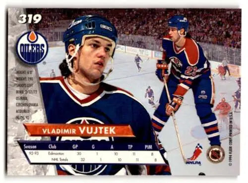 1993 Ultra #319 Vladimir Vujtek Edmonton Oilers trading card original gloss condition