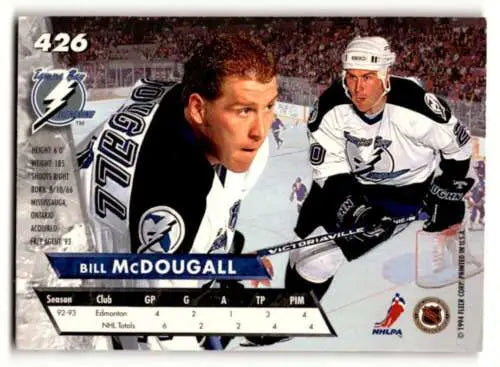 Hockey trading card featuring McDougall Tampa Bay Lightning with original gloss