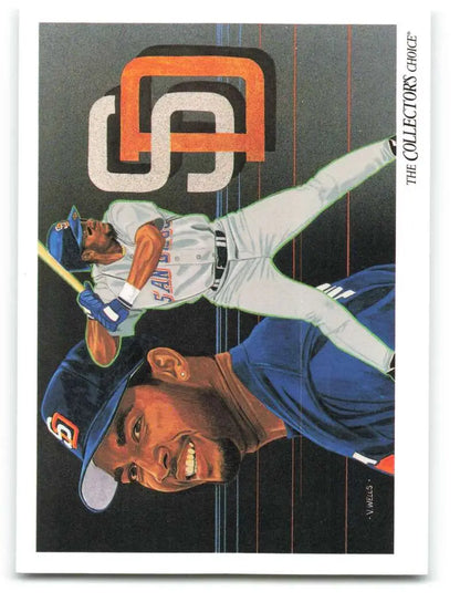 Baseball card featuring San Diego Padres artwork of Gary Sheffield and another player